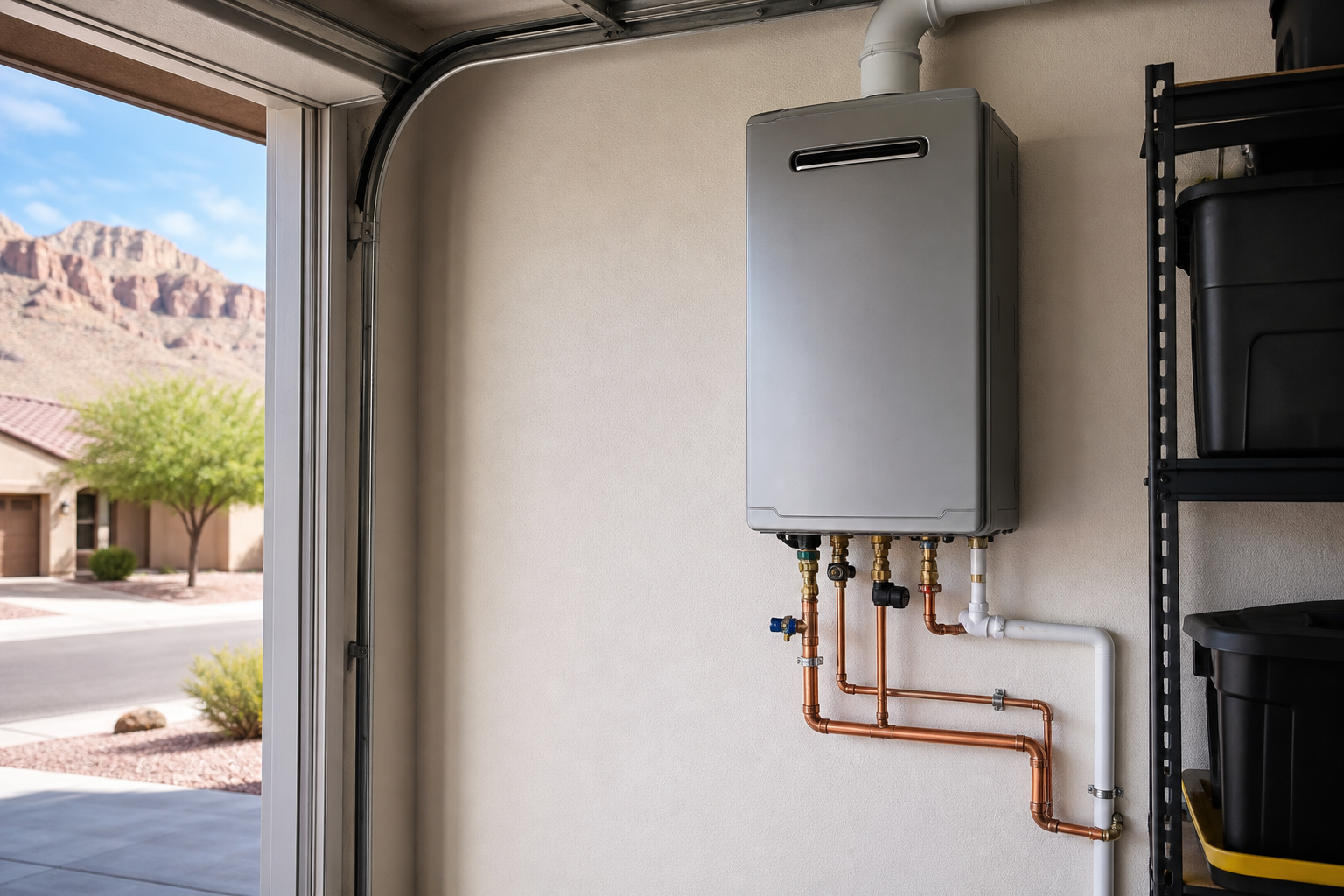 Tankless water heater installation